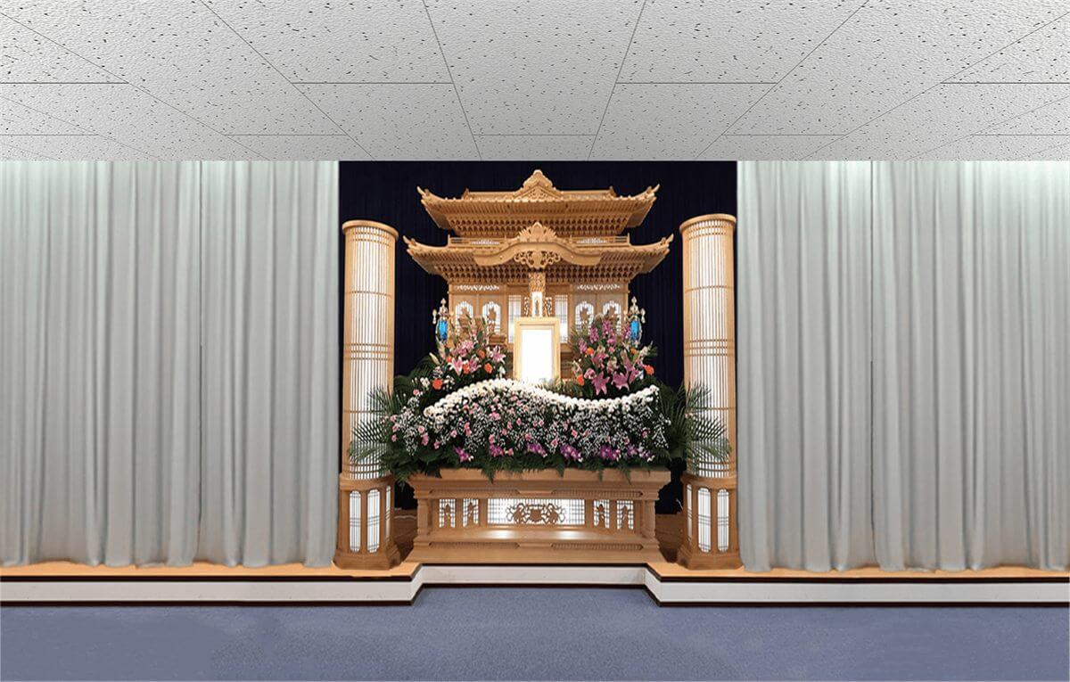 一般葬 49.5万円コースの祭壇